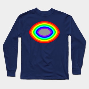 Rainbow Eye on Ultimate Gray Long Sleeve T-Shirt